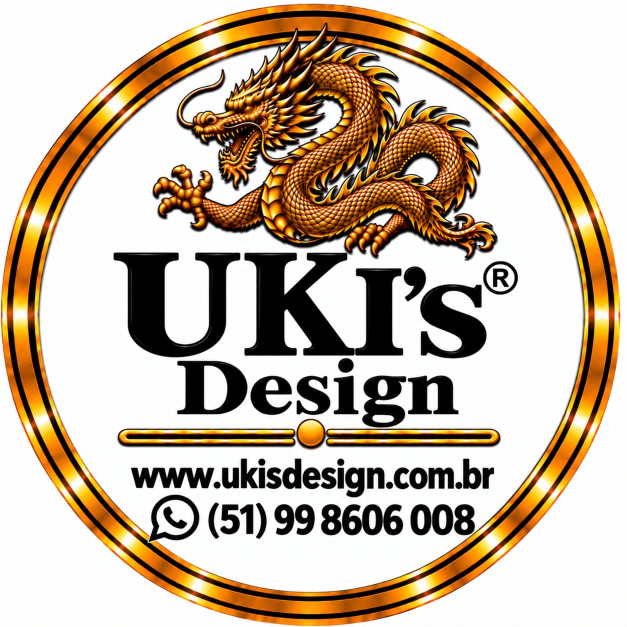 Logo Uki's Design — fabricação e design de produtos em madeira rústica